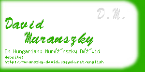 david muranszky business card